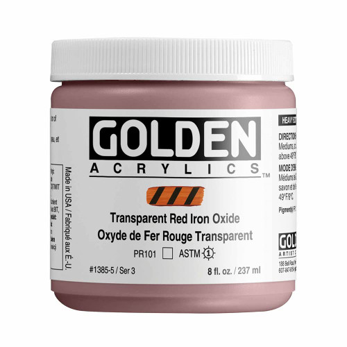 Heavy Body Acrylic - 237ml Jar - Trans Red Ir Ox III