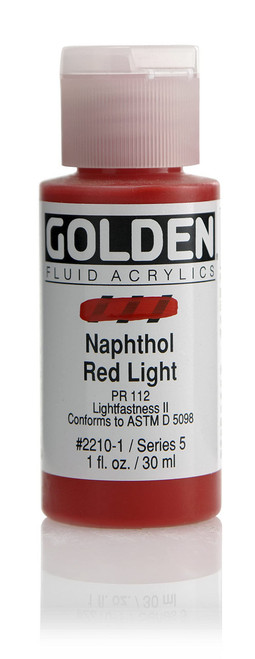 Fluid Acrylic - 30ml Bottle - Naph Red Lt V