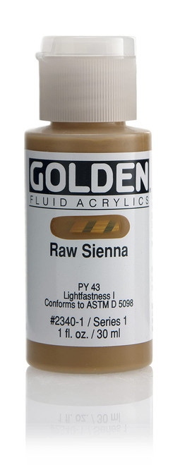 Fluid Acrylic - 30ml Bottle - Raw Sienna I