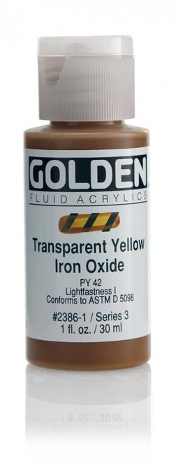 Fluid Acrylic - 30ml Bottle - Trans Yell Ir Ox III