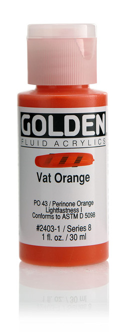 Fluid Acrylic - 30ml Bottle - Vat Or VIII