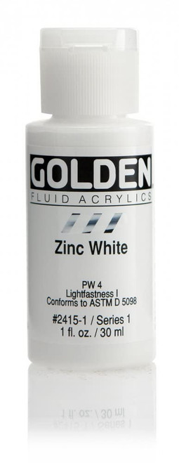 Fluid Acrylic - 30ml Bottle - Zinc White I