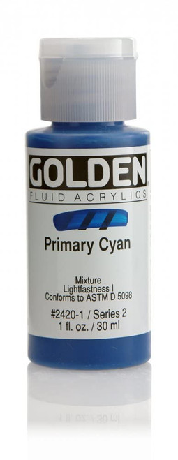 Fluid Acrylic - 30ml Bottle - Primary Cyan II