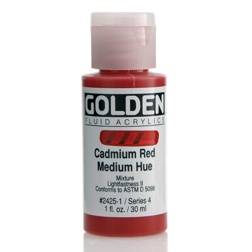 Fluid Acrylic - 30ml Bottle - Cad Red Med Hue IV