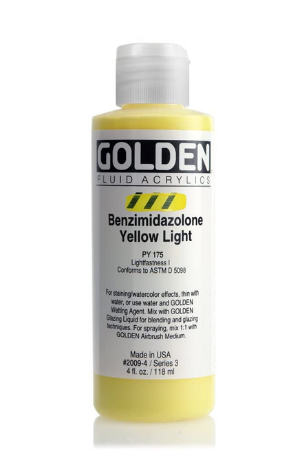 Fluid Acrylic - 118ml Bottle - Benzimidazolone Yellow Light III