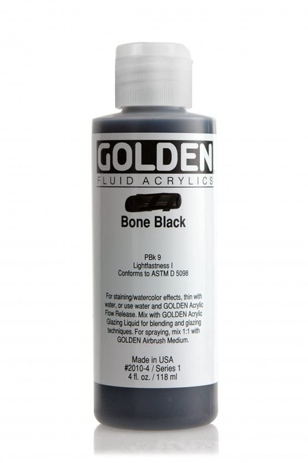 Fluid Acrylic - 118ml Bottle - Bone Black I