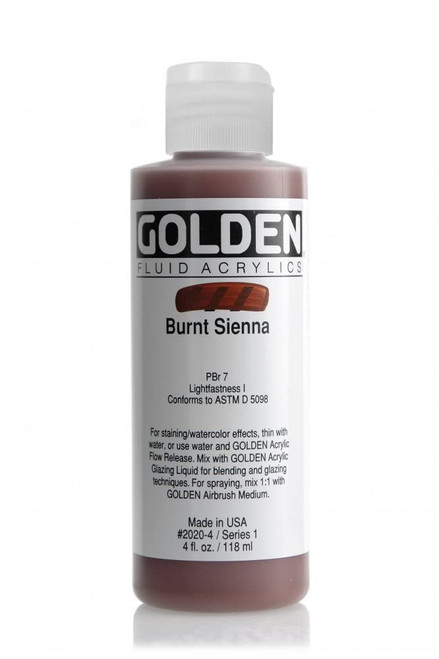 Fluid Acrylic - 118ml Bottle - Burnt Sienna I