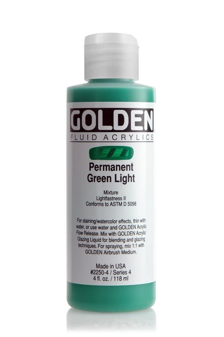 Fluid Acrylic - 118ml Bottle - Permt Gn Lt IV Fluid Acrylic - 118ml Bottle - Permt Gn Lt IV