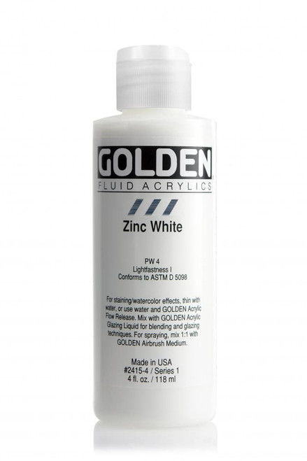 Fluid Acrylic - 118ml Bottle - Zinc White I