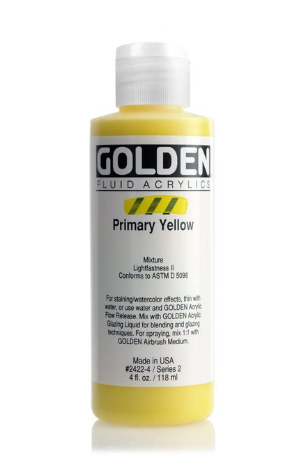 Fluid Acrylic - 118ml Bottle - Primary Yell II