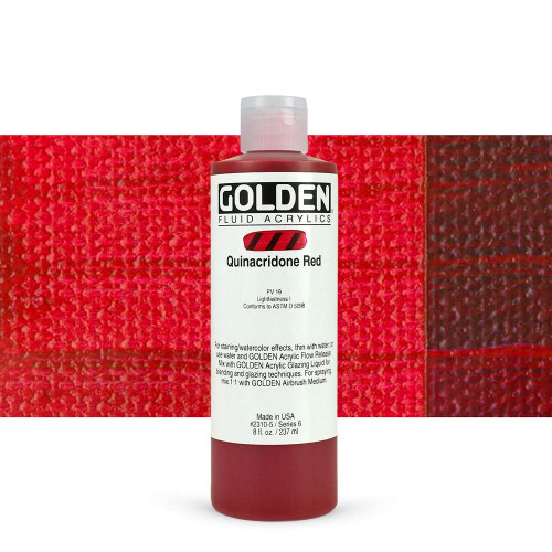 Fluid Acrylic - 237ml Bottle - Quin Red VI