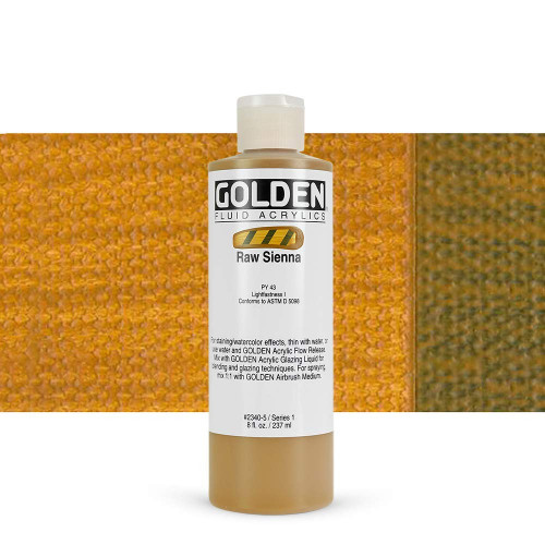 Fluid Acrylic - 237ml Bottle - Raw Sienna I