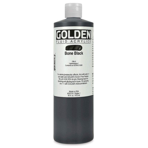 Fluid Acrylic - 473ml Bottle - Bone Black I