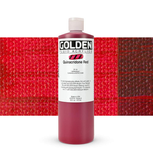 Fluid Acrylic - 473ml Bottle - Quin Red VI