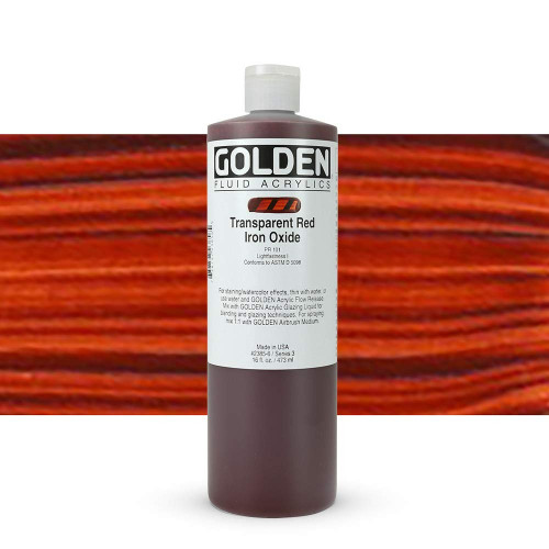 Fluid Acrylic - 473ml Bottle - Trans Red Ir Ox III