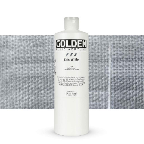 Fluid Acrylic - 473ml Bottle - Zinc White I