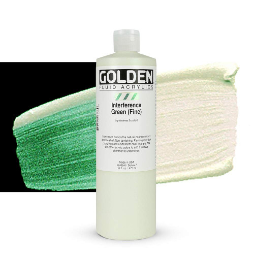 Fluid Acrylic - 473ml Bottle - Interference Green VII