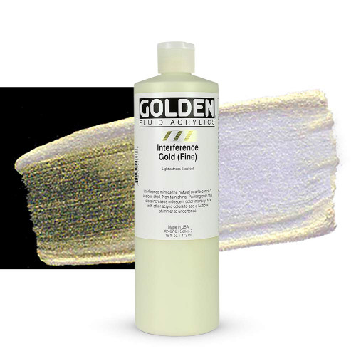 Fluid Acrylic - 473ml Bottle - Interference Gold VII
