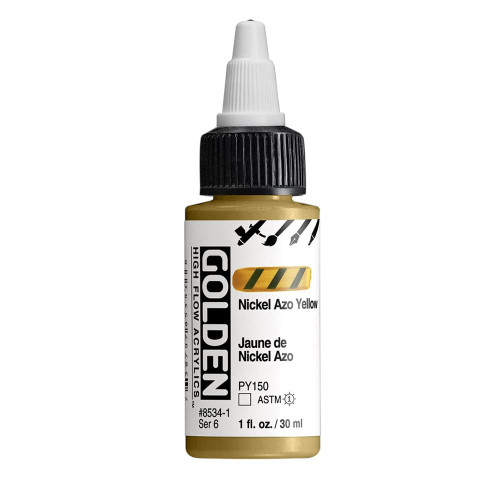 High Flow Acrylic - 30ml Bottle - Nickel Azo Yellow