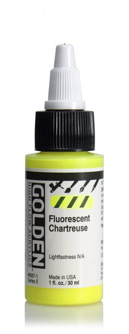 High Flow Acrylic - 30ml Bottle - Fluorescent Chartreuse