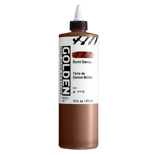 High Flow Acrylic - 473ml Bottle - Burnt Sienna