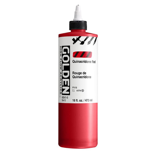 High Flow Acrylic - 473ml Bottle - Quinacridone Red