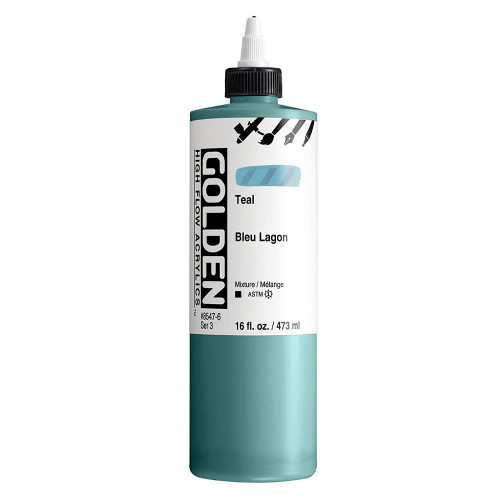 High Flow Acrylic - 473ml Bottle - Teal