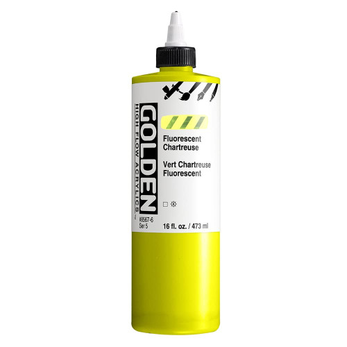 High Flow Acrylic - 473ml Bottle - Fluorescent Chartreuse