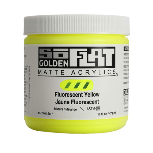 SoFLAT MATTE Golden - 473ml Jar - Fluorescent Yellow