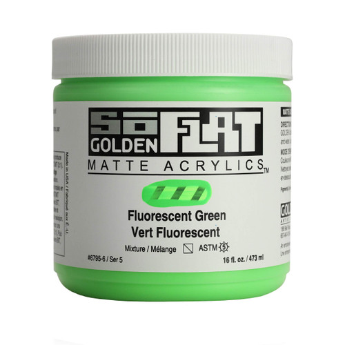 SoFLAT MATTE Golden - 473ml Jar - Fluorescent Green