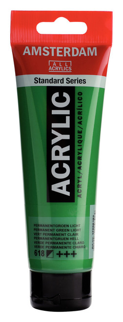 Amsterdam Acryl.Stand.120ml Permanent Green Light