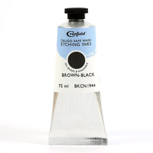 CALIGO SAFE WASH Etching Ink - 75ml Tube - Brown Black