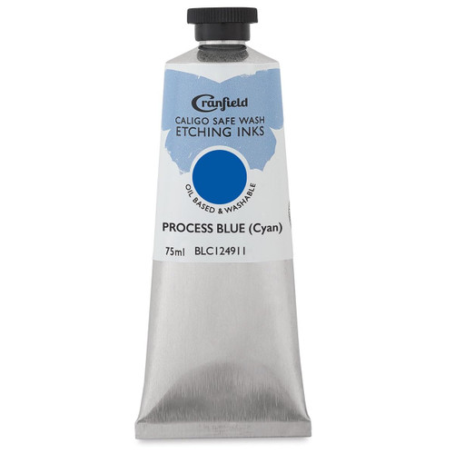 CALIGO SAFE WASH Etching Ink - 75ml Tube - Cyan Process Blue