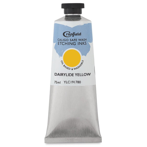 CALIGO SAFE WASH Etching Ink - 75ml Tube - Dairylide Yellow