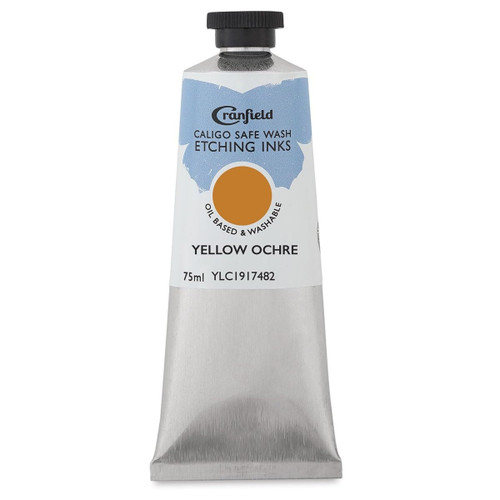 CALIGO SAFE WASH Etching Ink - 75ml Tube - Yellow Ochre