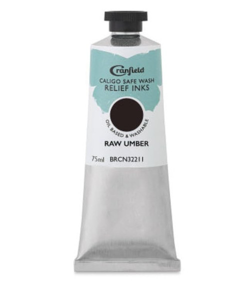 CALIGO SAFE WASH Relief Ink - 75ml Tube - Burnt Umber