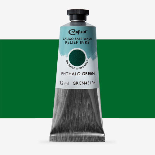 CALIGO SAFE WASH Relief Ink - 75ml Tube - Phthalo Green