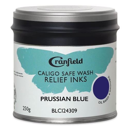 CALIGO SAFE WASH Relief Ink - 250ml Tin - Prussian Blue