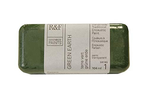 104ml - Encaustic - Green Earth I