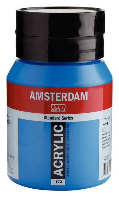 Amsterdam Acryl.Stand.500ml Primary Cyan
