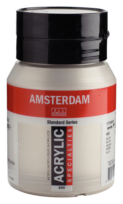 Amsterdam Acryl.Stand.500ml Silver
