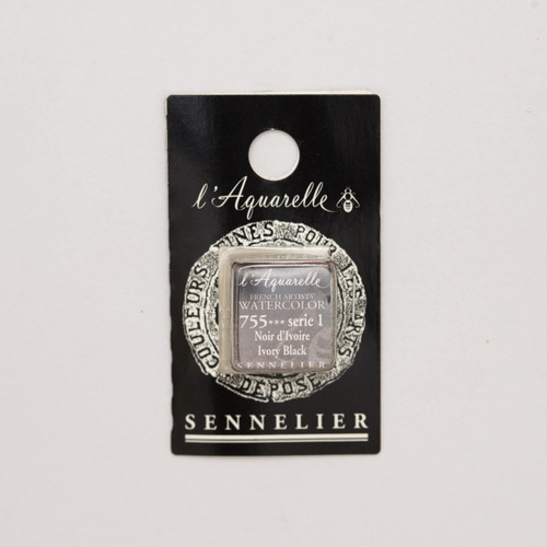 Sennelier Watercolour - 1/2 PAN S1 - Ivory Black