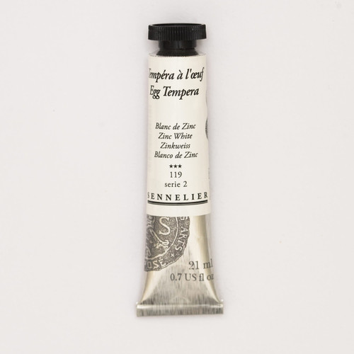 Sennelier 21ml Egg Tempera - Zinc White