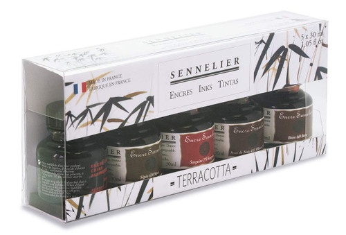 Sennelier INK SET 5 x 30ml TERRACOTTA colours
