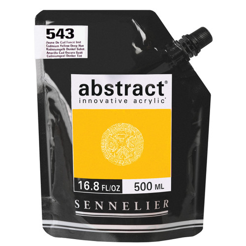 Sennelier Abstract - 500ml - SATIN Cadmium Yellow Deep Hue