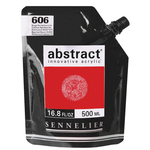 Sennelier Abstract - 500ml - SATIN Cadmium Red Deep Hue