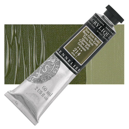 Sennelier Artist Acrylic 60ml - Burnt Green earth