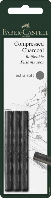 PITT Pressed Charcoal Blister of 3 Extra Soft