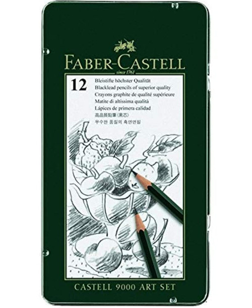 Castell 9000 Art Set of 12 Pencils (8B,7B,6B,5B,4B,3B,2B,B,HB,F,H,2H)