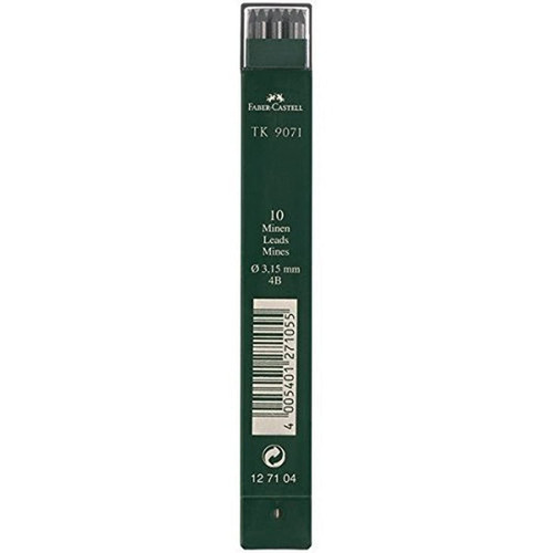 TK Clutch Pencil Leads - tube of 10 leads 3.15mm 4B